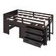 preview thumbnail 23 of 25, Twin Size Loft Bed with Cabinets, Shelves, and Storage Space