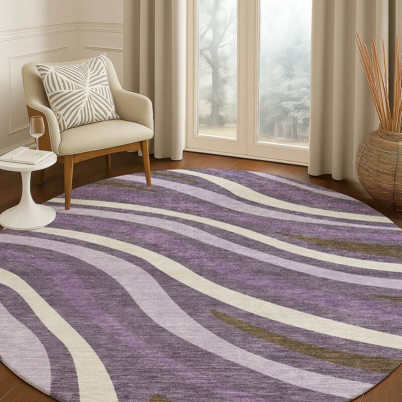 Machine Washable Indoor/ Outdoor Traditional Mimi Chantille Rug