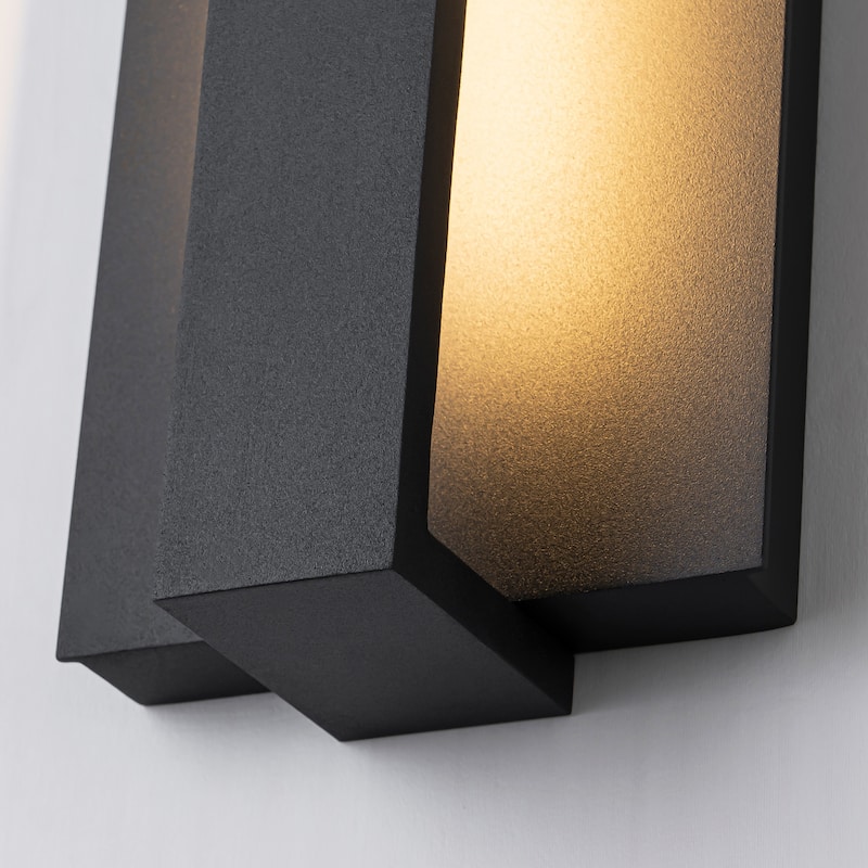 Modern Black Outdoor Wall Lights Aluminum Linear Dimmable LED Wall Sconce Lights for Outside