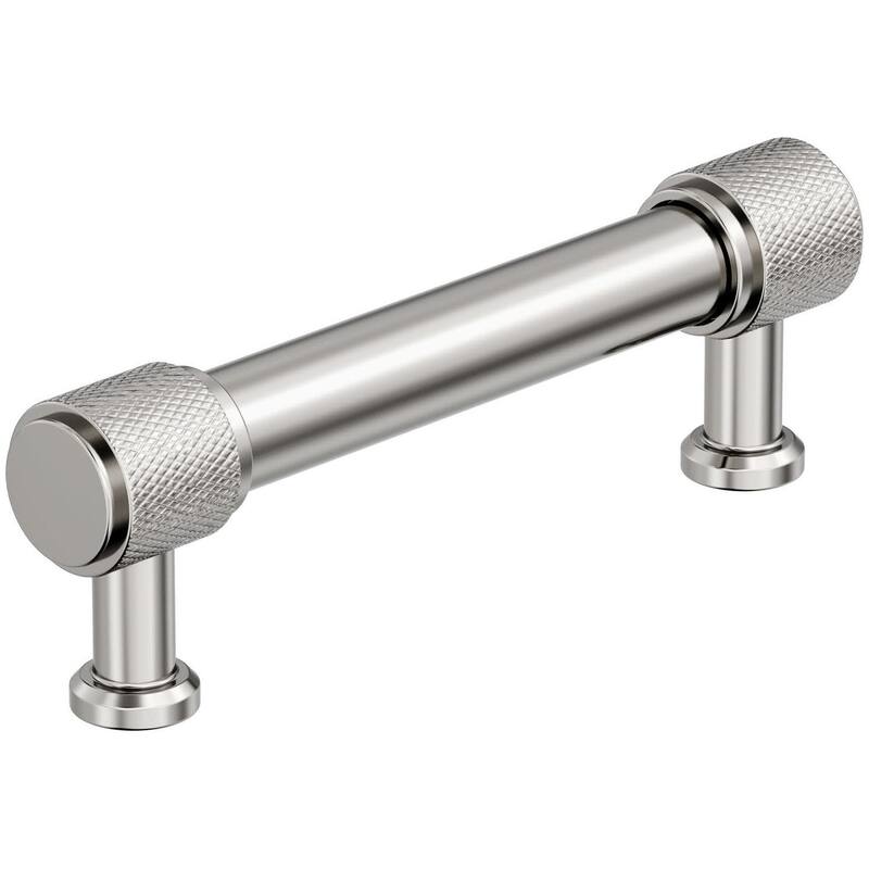 Amerock BP37743 Faraday 3-3/4" Center to Center Knurled Bar Cabinet - Polished Nickel