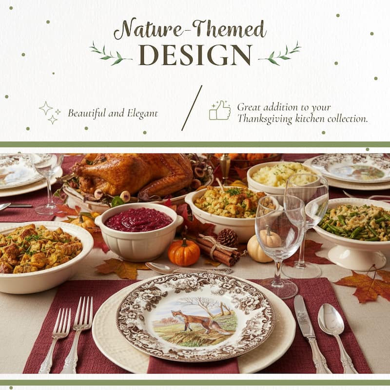 Spode Woodland Dinner Plate Animal Motifs