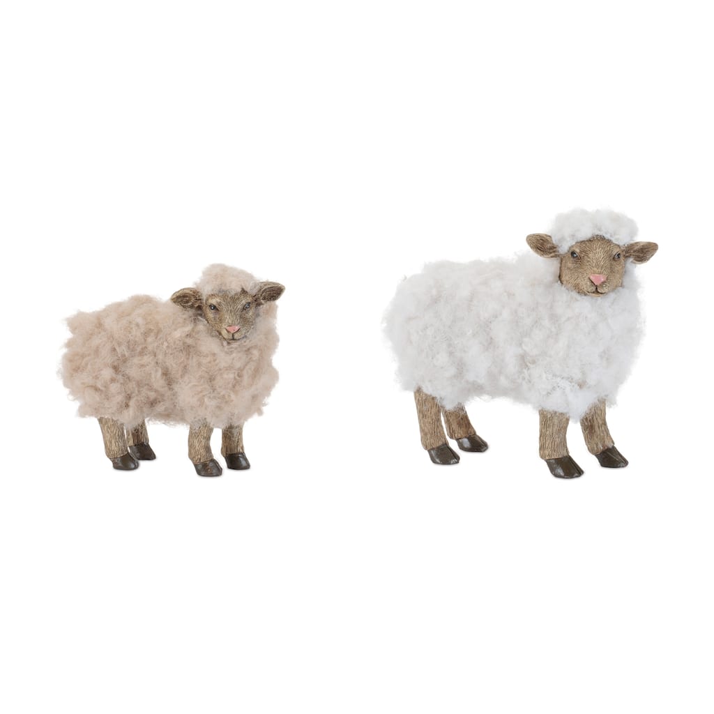 Furry Sheep Figurine (Set of 6)