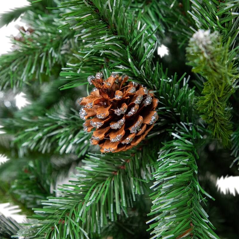 Full Two-Tone Buckeye Glittered Pine Artificial Christmas Tree - 10' - Unlit - over-10-feet