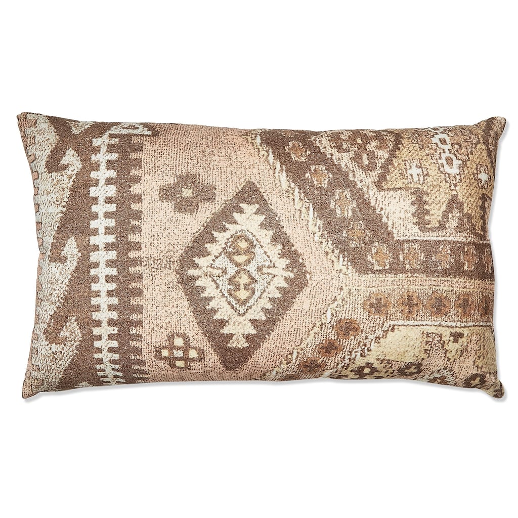 Multicolor Lumbar Kilim Throw Pillow - 24" x 16" Cotton Decorative Pillow for Everyday Use - Dry Clean Only - 24 x 16