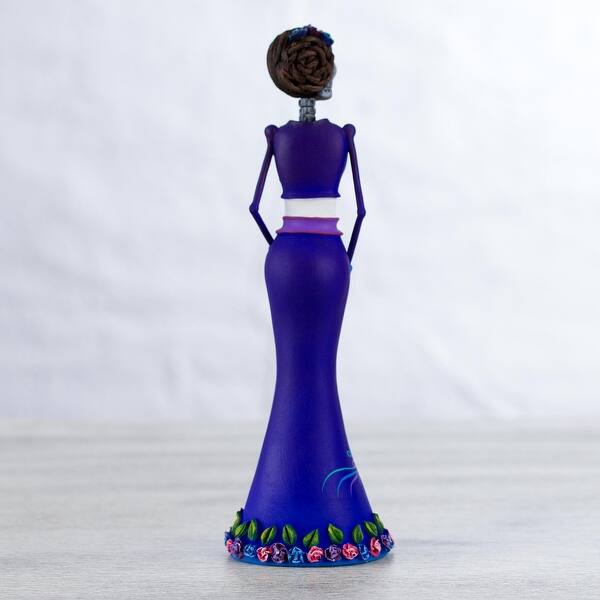 blue catrina dress Catrina wearing a charra dress in aqua and blue, made of polychrome clay –  Tikal