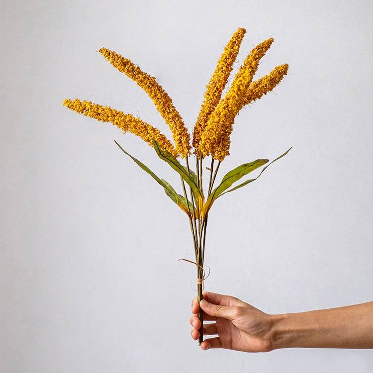 RusticReach Artificial Millet Bundle 19" Tall - Yellow - [A]-One Stem