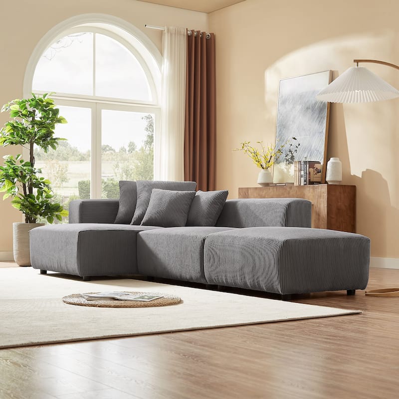 Corduroy Sectional Sofa With Chaise | S Matttroy
