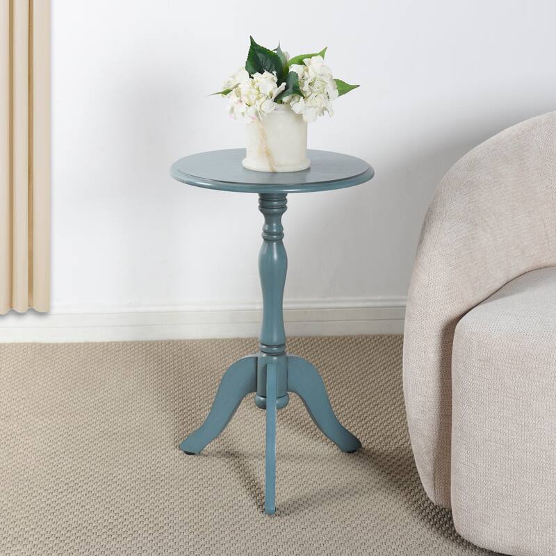 StyleCraft Harbor Breeze Round Pedestal Side Table