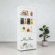 preview thumbnail 117 of 165, Glass Display Cabinet with Doors & Locks, Acrylic Shelves, Floor Standing Storage Showcase for Home or Office