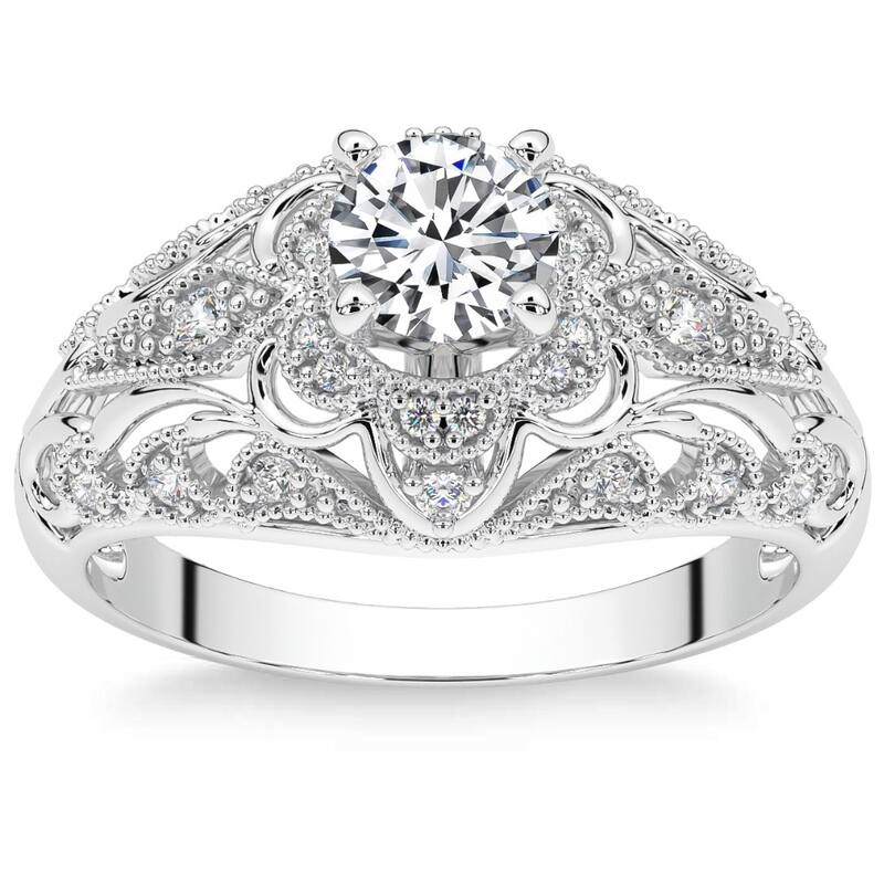Bliss Diamond .65Ct Certified Diamond Engagement Ring White Gold