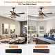 preview thumbnail 7 of 19, 52" Black Wood Modern Crystal Indoor Ceiling Fan Chandelier with Remote