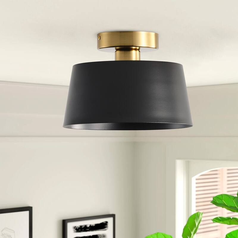 Farmhouse Semi Flush Mount Ceiling Light Fixture for Porch Hallway Passway