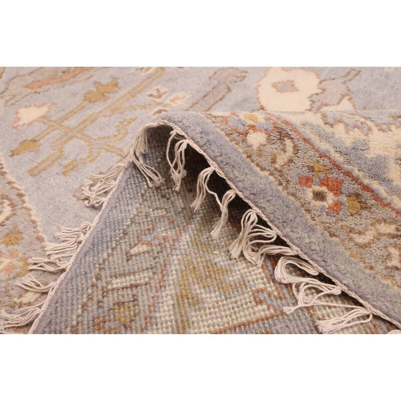 ECARPETGALLERY Hand-knotted Royal Oushak Light Denim Blue Wool Rug - 8'0 x 8'0