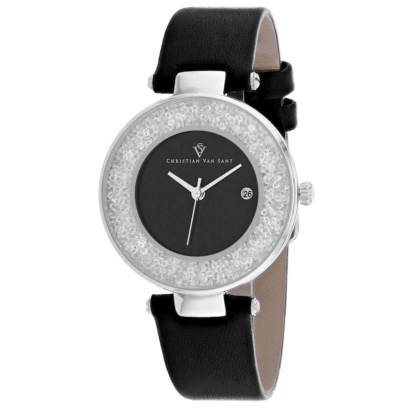 Christian Van Sant Women's Dazzle Black Dial Watch - CV1221 - 6 (36)