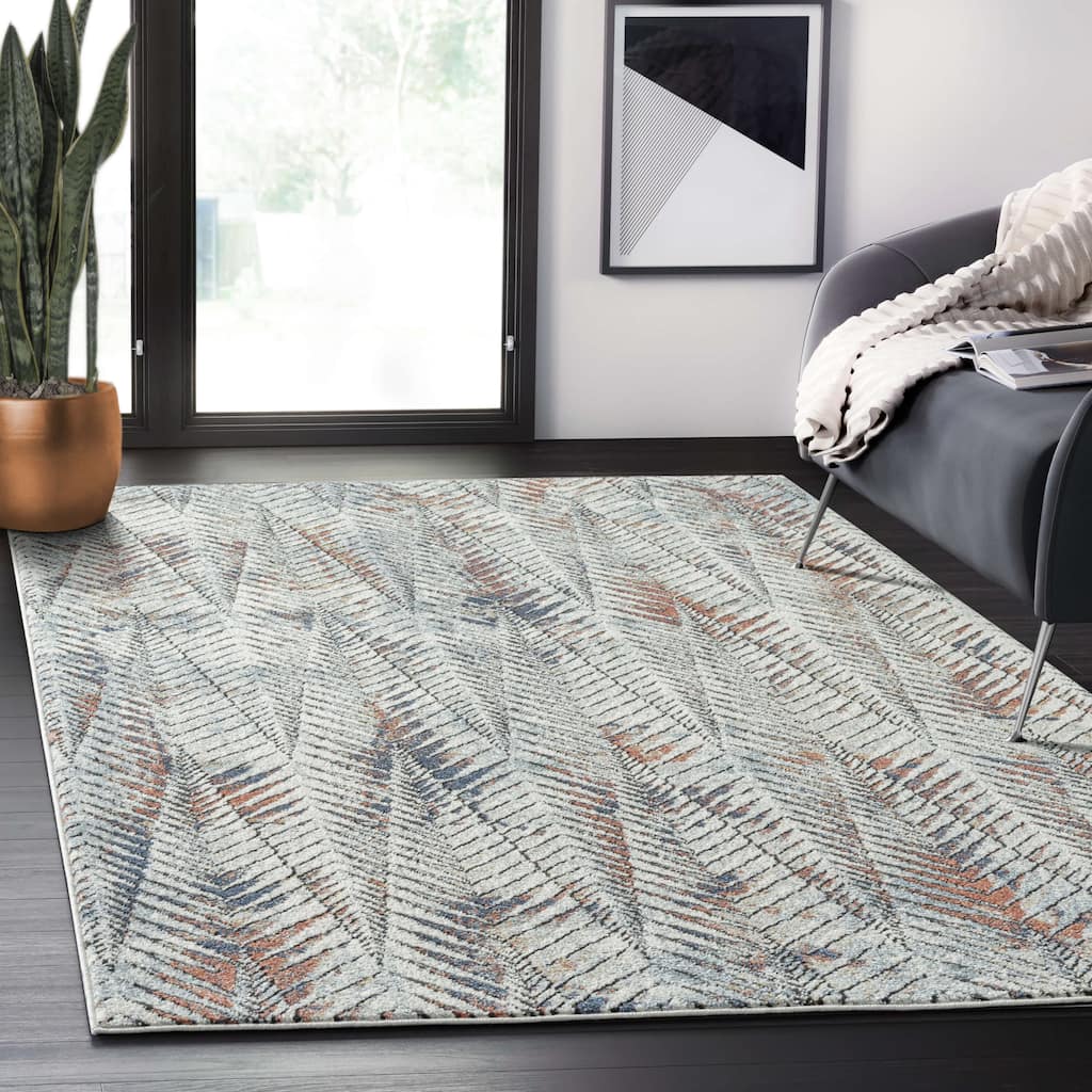 Abani Rugs Venus VNS110A Modern Leaf Pattern Area Rug