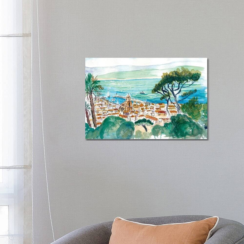iCanvas "Saint Tropez Coastal View Of Turquoise French Riviera" by Markus & Martina Bleichner Canvas Print