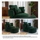 preview thumbnail 121 of 198, 41" W Oversized Accent Barrel Swivel Chair with Moon Storage Ottoman