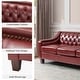preview thumbnail 42 of 65, Mateo 82.28" Wide Transitional Genuine Leather Sofa with Nailhead Trim and Button-Tufted Back