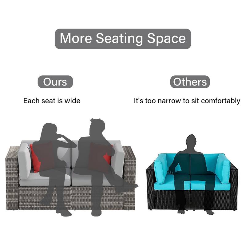 7PCS Outdoor Sectional Sofa Set