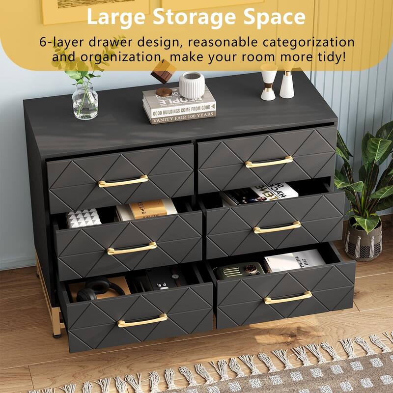 6-Drawer Dresser for Bedroom & Closet