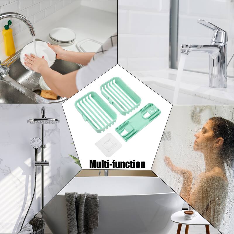 1 Pc Soap Dish Soap Cleaning Storage Drill Free Soap Holder for Kitchen