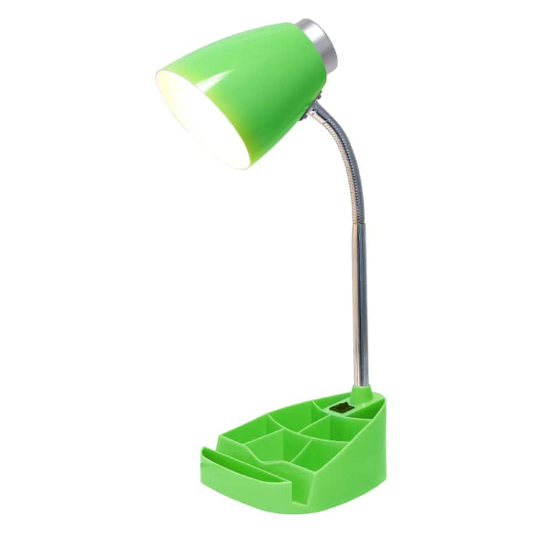 Gooseneck Organizer Desk Lamp with iPad Stand - 18.5" - Green
