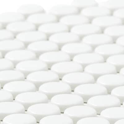 Eterna Penny 12x12 Glass Round Mosaic Tile - Floor, Wall, Backsplash