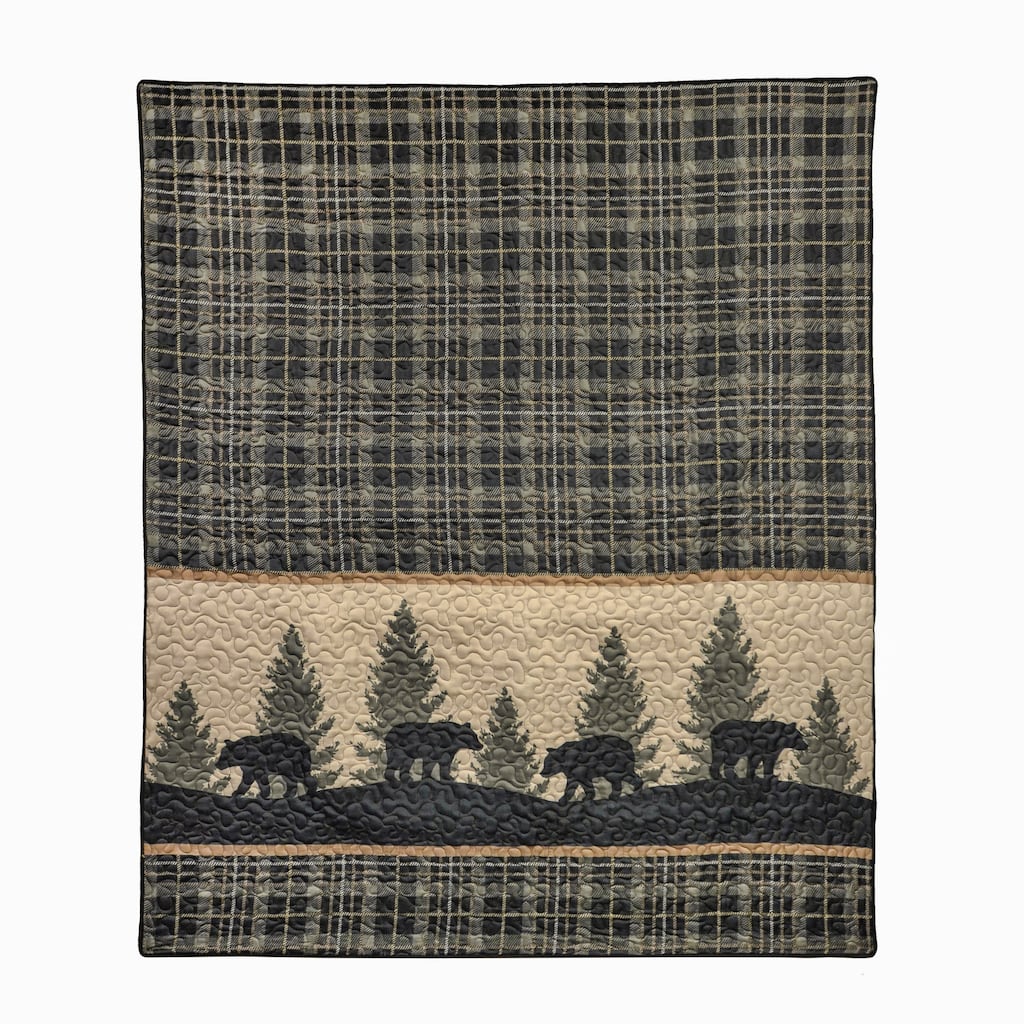 Donna Sharp's Bear Walk Plaid Throw