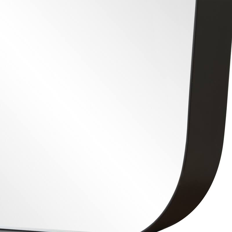 Uttermost Caspian Curved Black Dressing Mirror - 71.875'' H X 27.75'' W X 2'' D