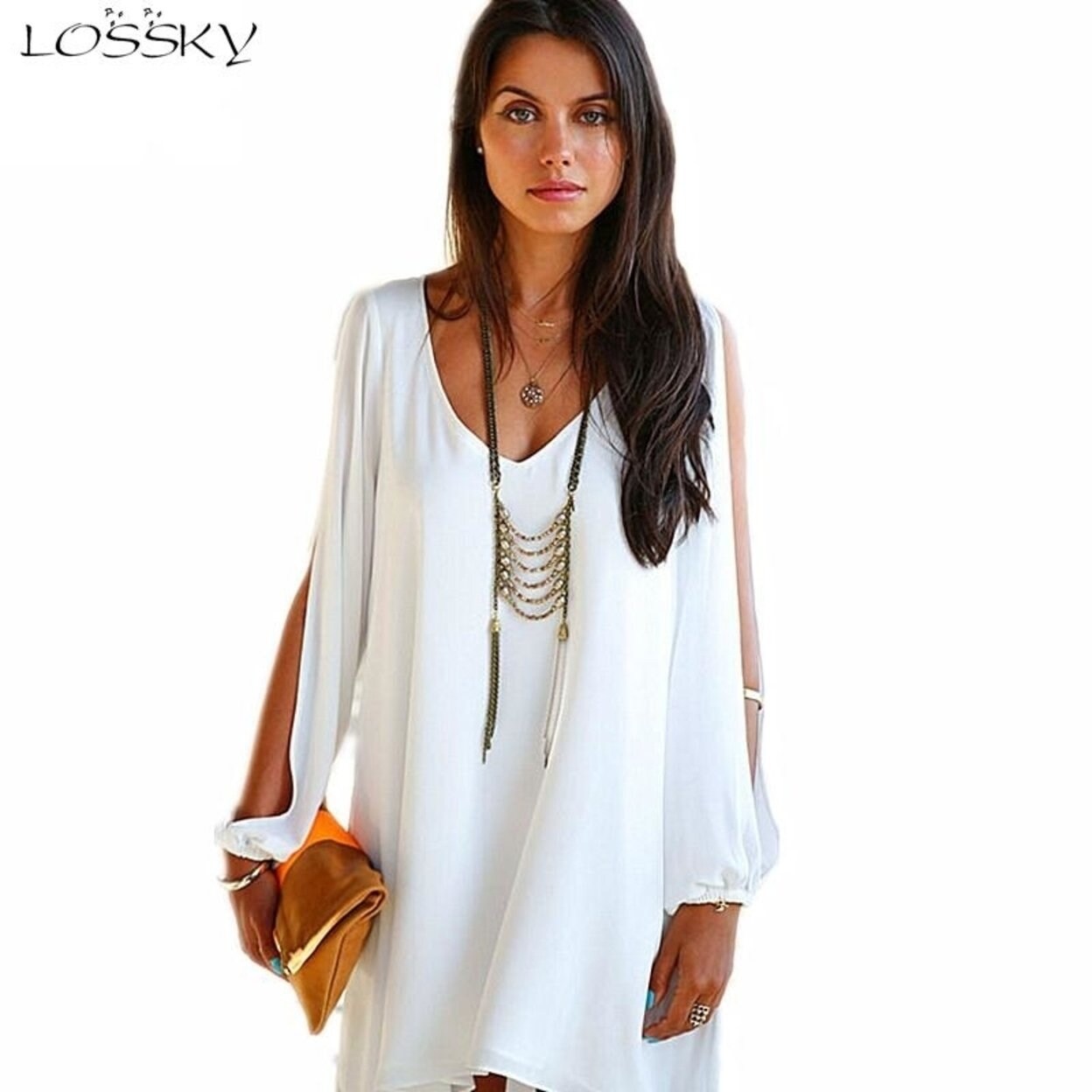 Shop Summer Dress 2018 Casual Plus Size Women Clothing Long Sleeve