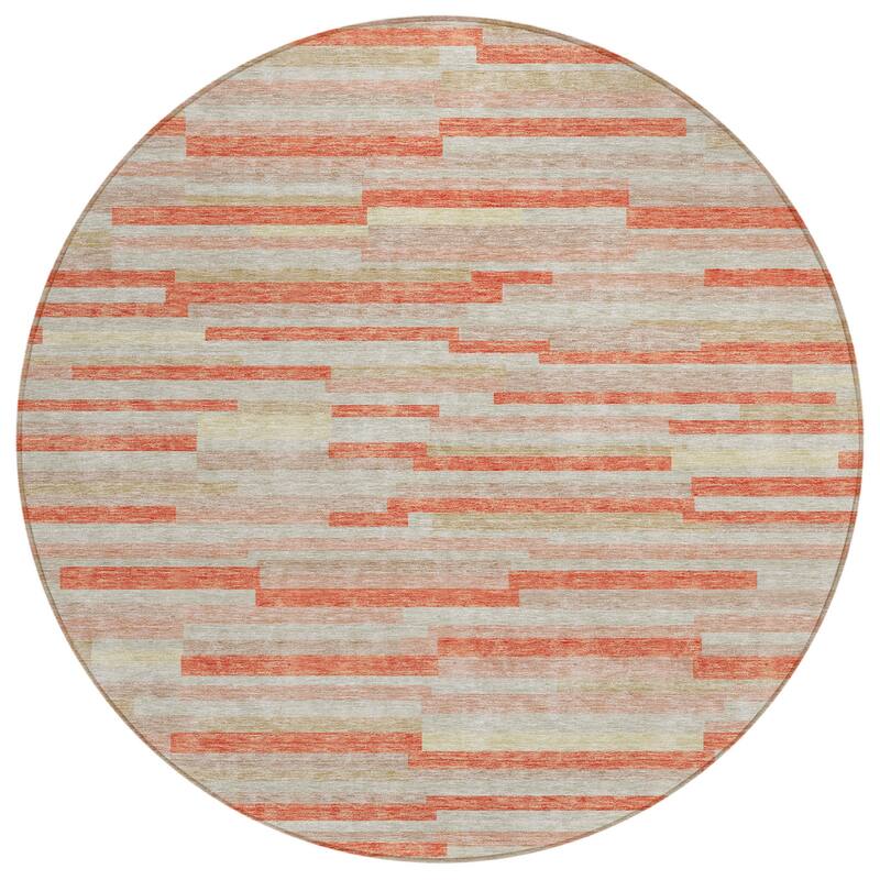 HomeRoots Striped Transitional Rectangle Outdoor Rug