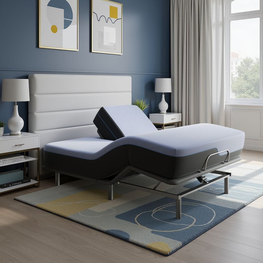 Bridgevine Home 12 inch Refresh Flex Top Latex Foam Hybrid Mattress and Adjustable Base Bundle