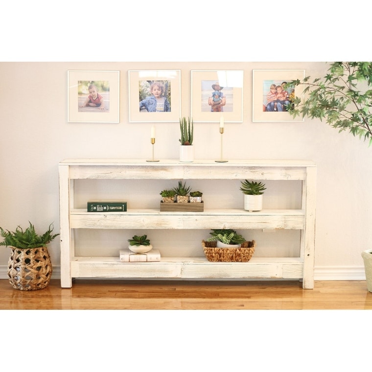 60 inch white console best sale table