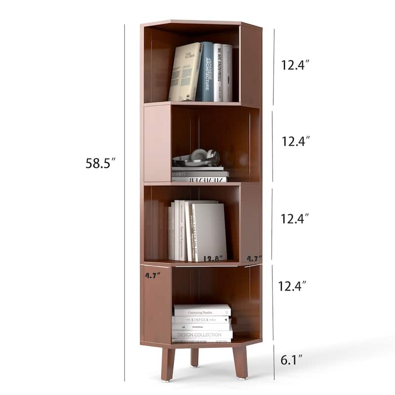 Corner Shelf, Multi-layer Corner Bookshelf, Bookcase, Display Rack