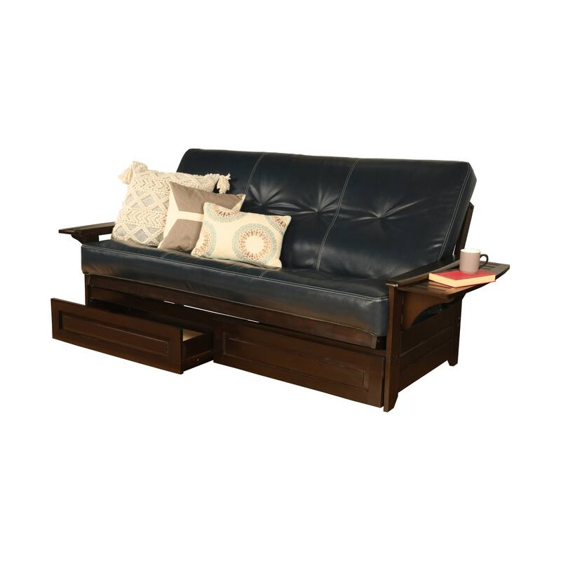 Porch & Den DeSoto Espresso Full-size Futon Set with Innerspring Mattress