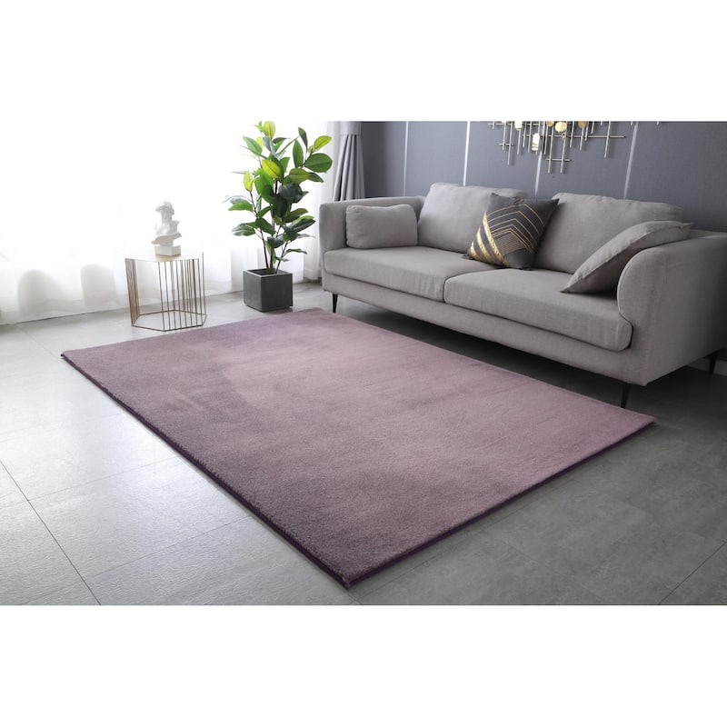 Emma Collection Thick Solid Color Area Rug