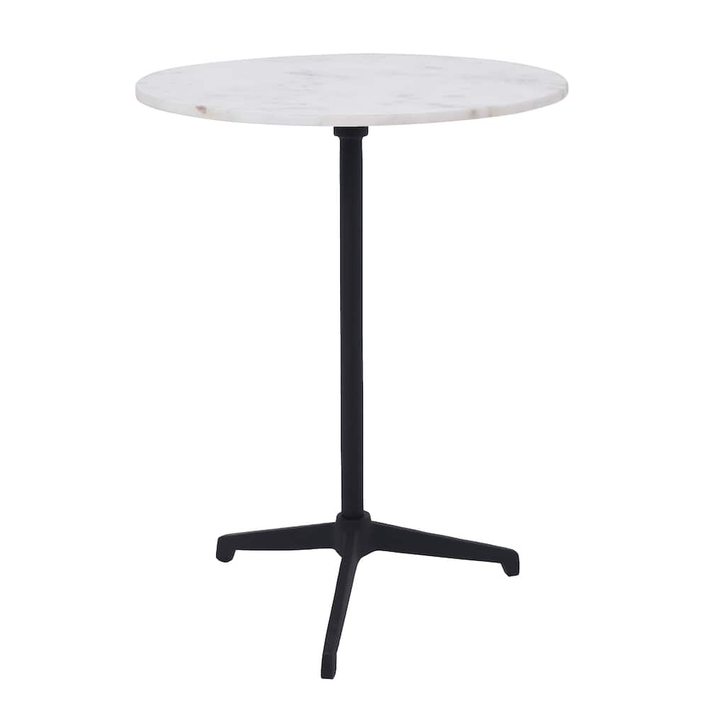 Renwil Barker Indoor Cast Aluminum Side Table, Matte Black