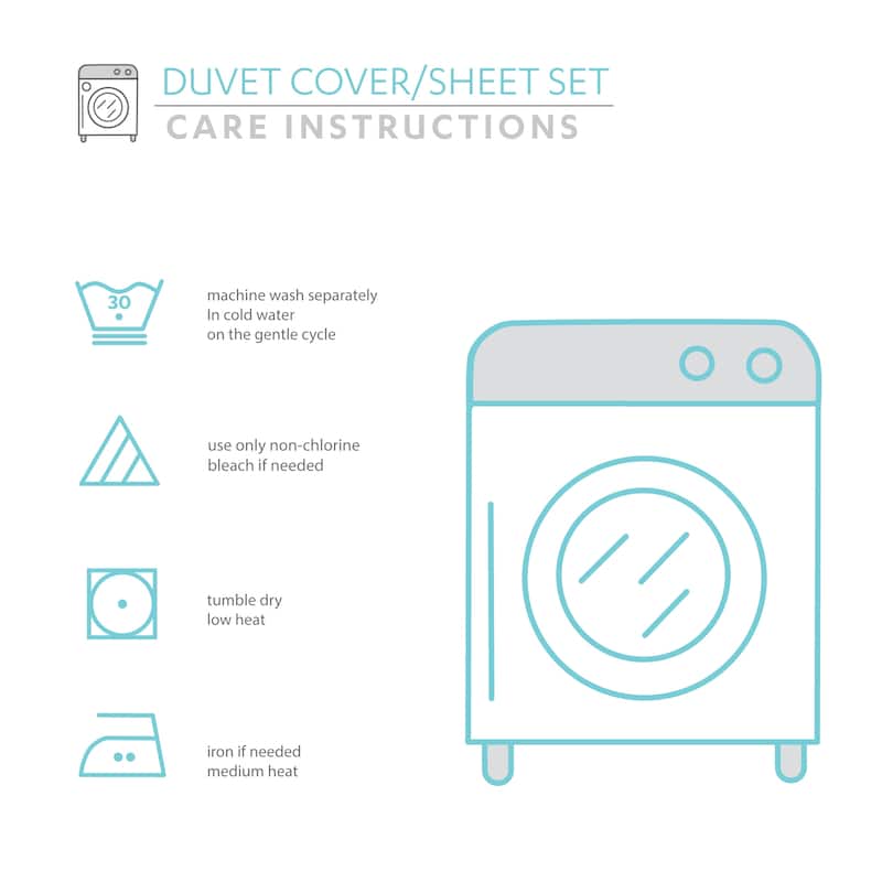 Lush Decor Aprile Reversible Cotton Duvet Cover Set