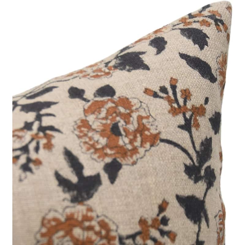 Fabdivine Linen Square Block print pillow Cover
