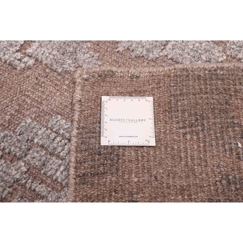 ECARPETGALLERY Hand-knotted Looma Brown, Grey Silk, Wool Rug - 8'2 x 10'3