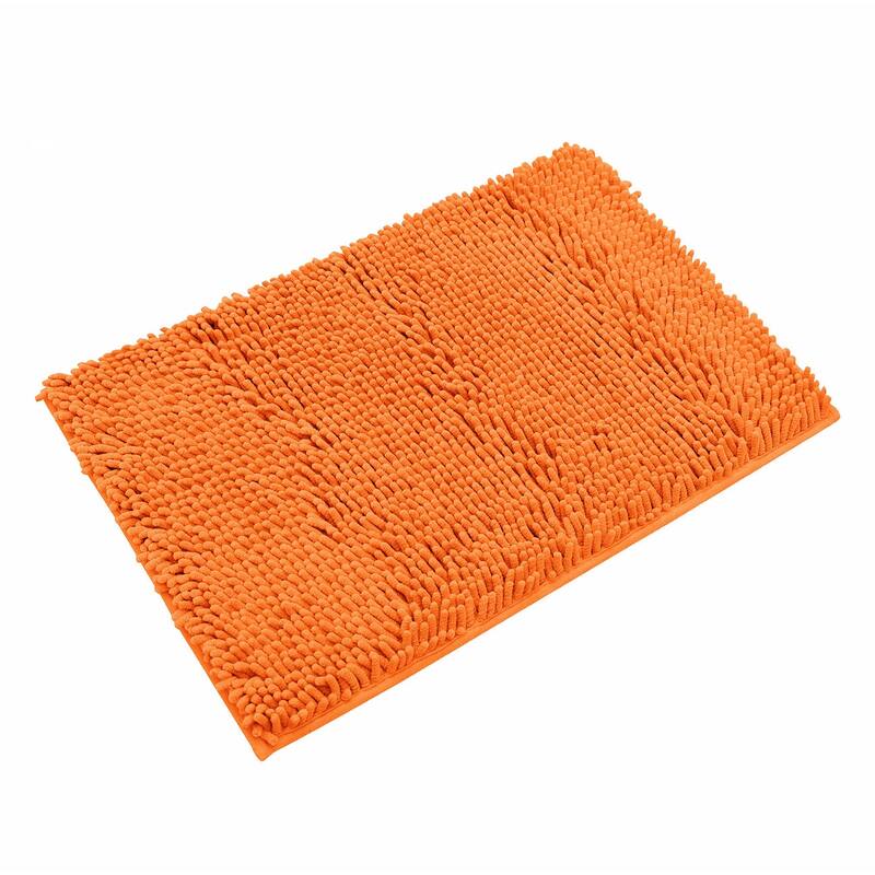 30"x20" - Orange Soft Cozy Plush Chenille Bath Mat Bathroom Rug