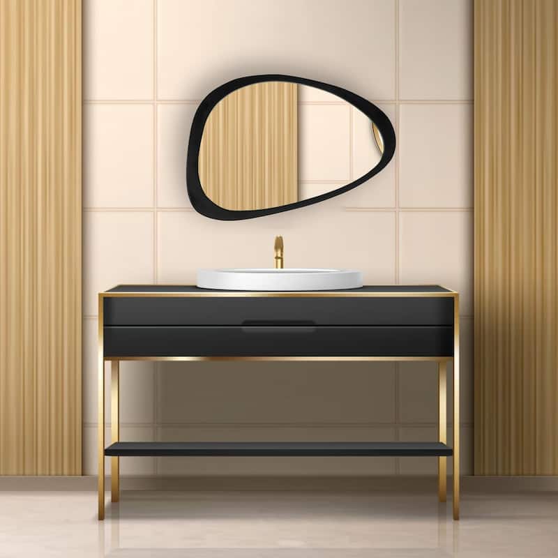 NOVA Natural Wood Frame Asymmetrical Mirror