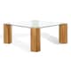 SAFAVIEH Couture Robbie Square Glass Coffee Table - 36"W x 36"D x 15"H