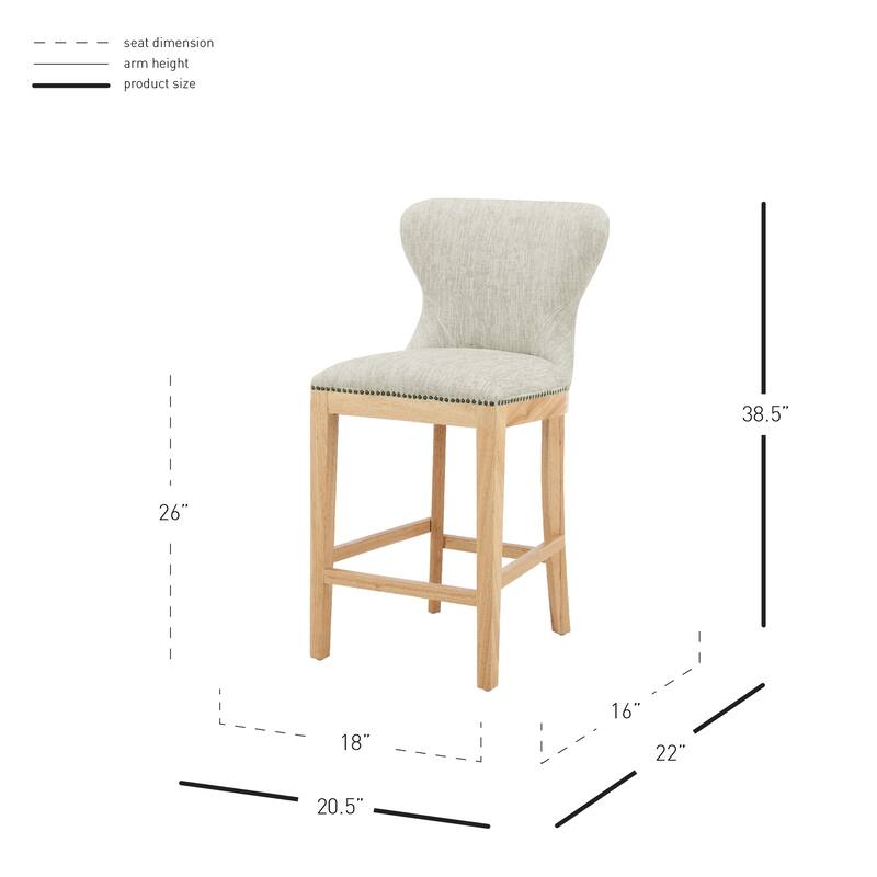 NPD Furniture Dorsey Fabric Counter Stool
