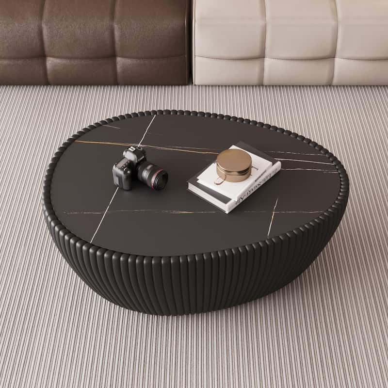 Modern Luxury Goose Eggs Shape Coffee Table with Marble Top