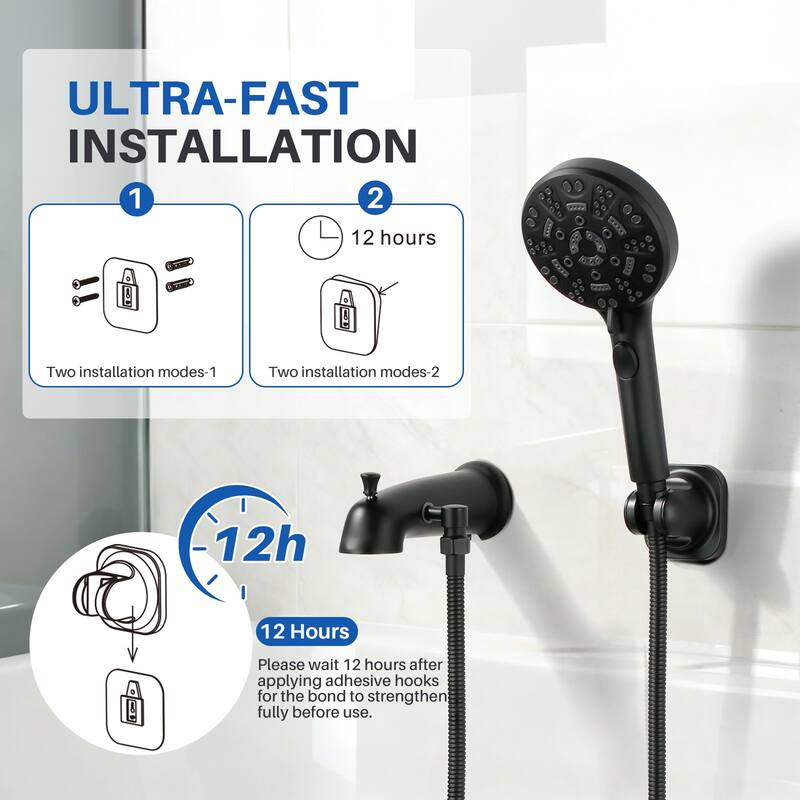 WOWOW Integrated Diverter Bathtub Spout with Handshower