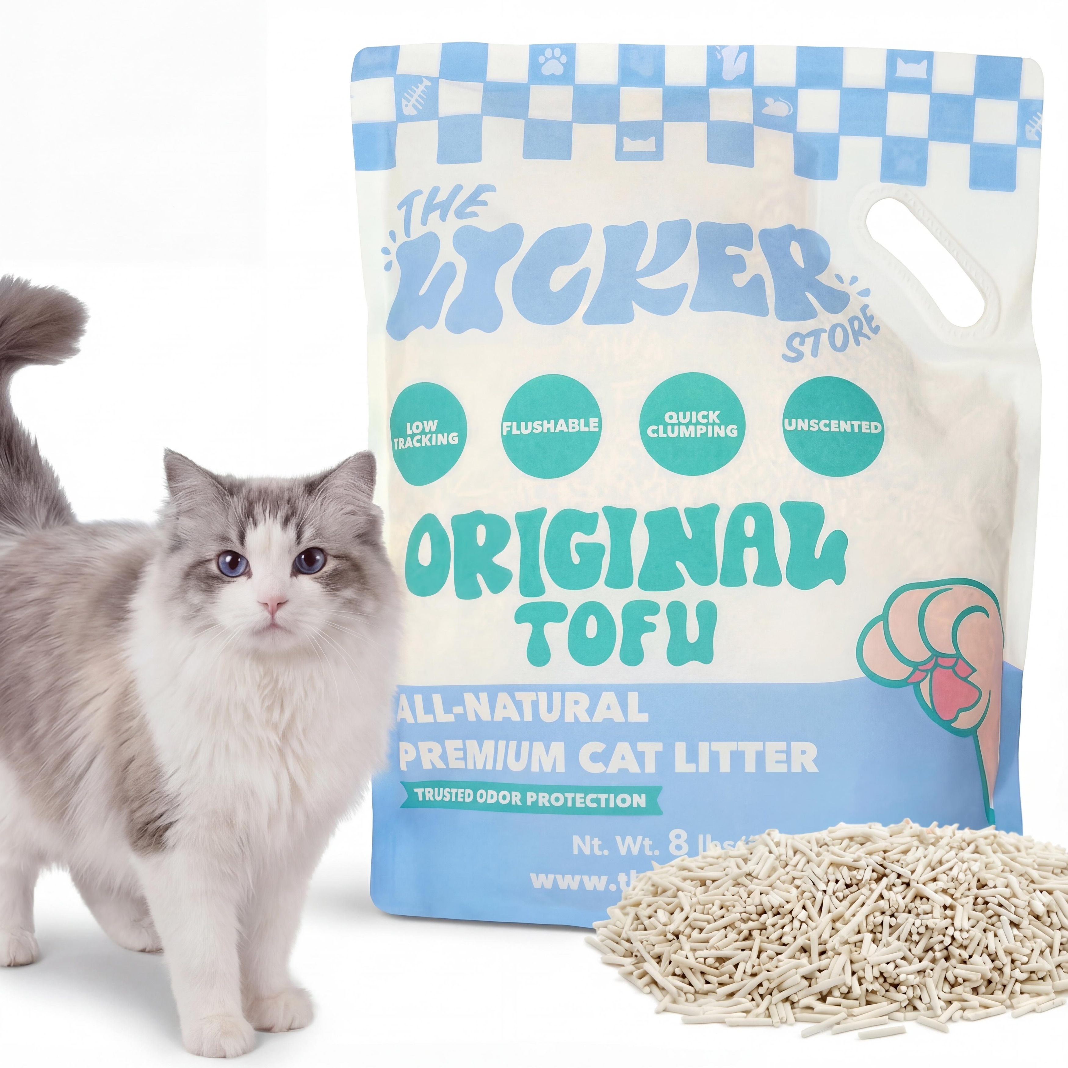 Ultra Absorbent Fast Clumping, Flushable, Natural Ingredient, Odor Control, Low Dust and Low Tracking Tofu Cat Litter