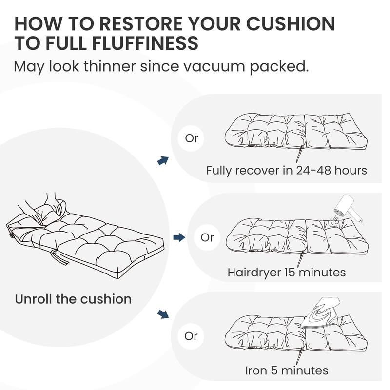 Outdoor Patio Adirondack Chair Cushion Lounge Rocking Chair Cushions Thickened Patio Chair Pad - See picture