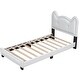 preview thumbnail 15 of 15, Twin Size PU Leather Upholstered Platform Bed with Carton Ears Shaped Headboard,2 Colors