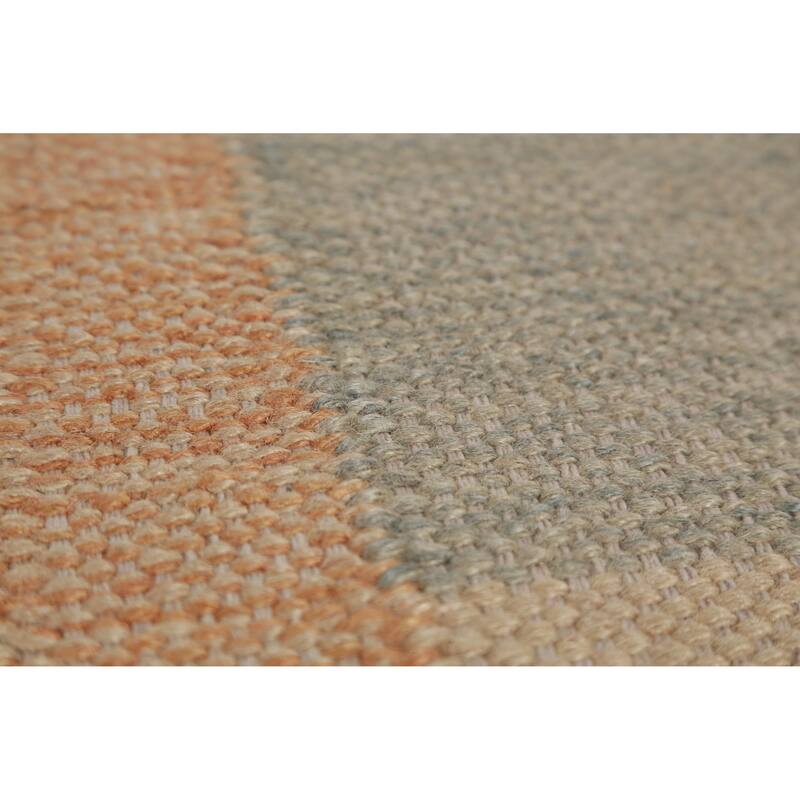 Hand Woven Oriental 100% Jute Carpet Southwestern Modern Beige & Ivories Kilim Area Rug - 11' 4'' X 9' 3''